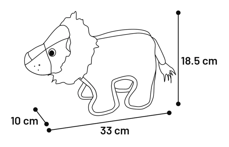 Jucărie textilă Flamingo LION Brown 33cm