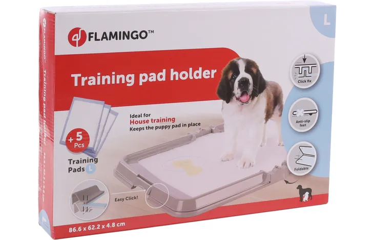 Flamingo лоток для пеленок FIFI Grey L + 5 Pads
