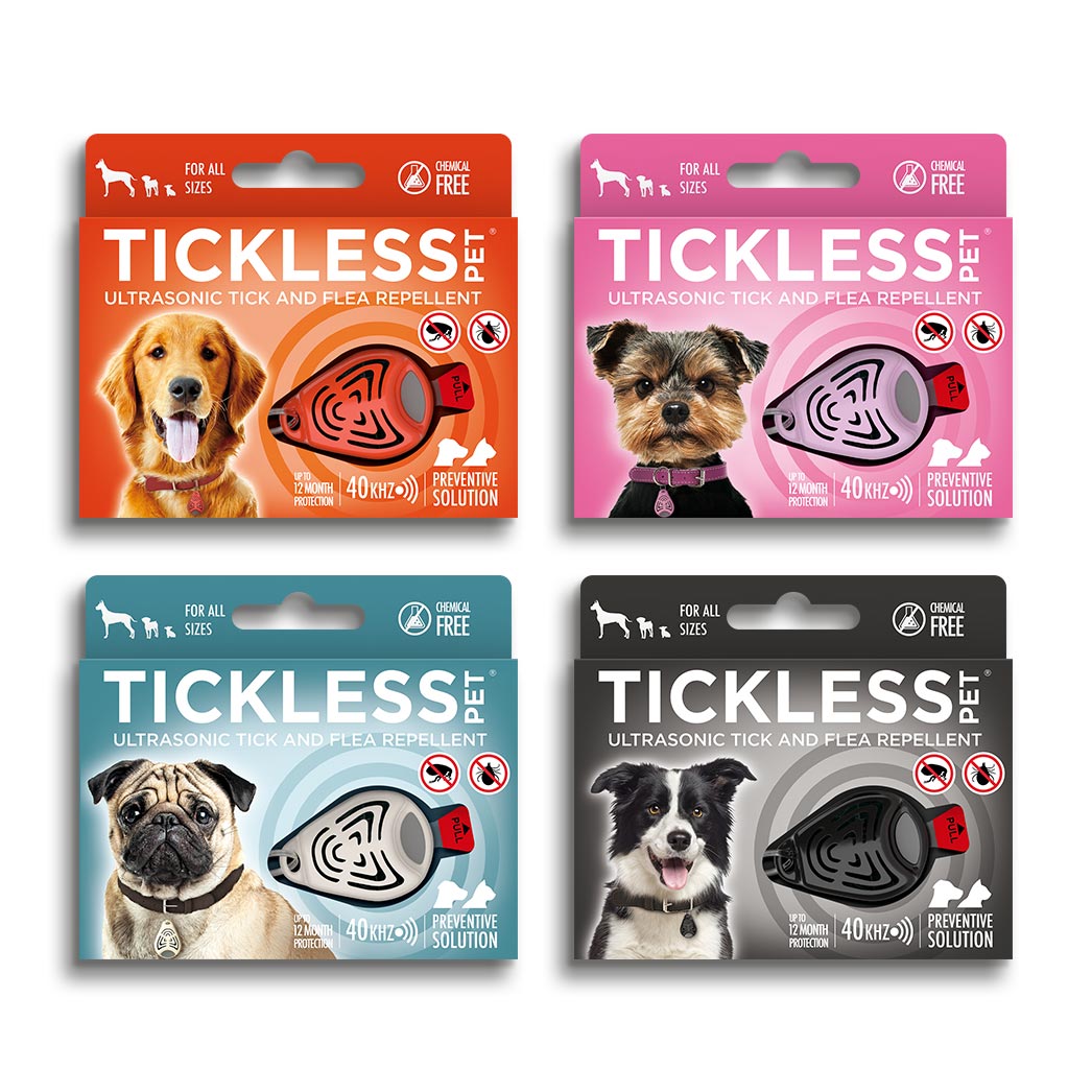 Ультразвуковой отпугиватель блох и клещей TICKLESS PET Orange