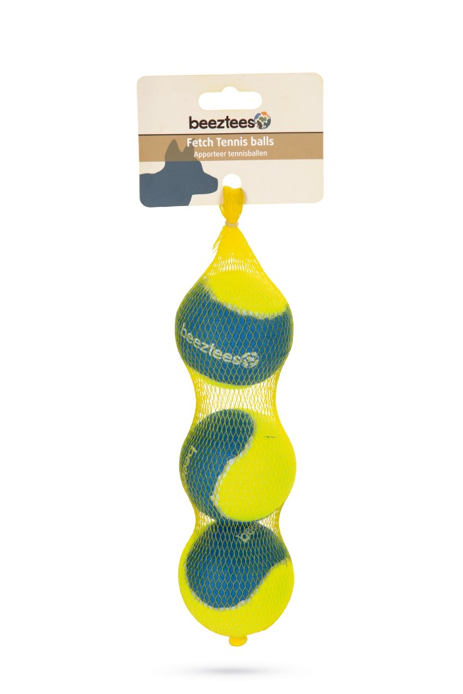 BEEZTEES теннисный мяч FETCH Blue/Yellow 6,3cm