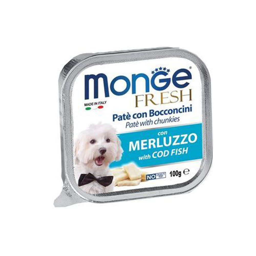 Cumpara  Hrană umedă pentru câini - MONGE DOG FRESH Pate and chunkies with cod fi..