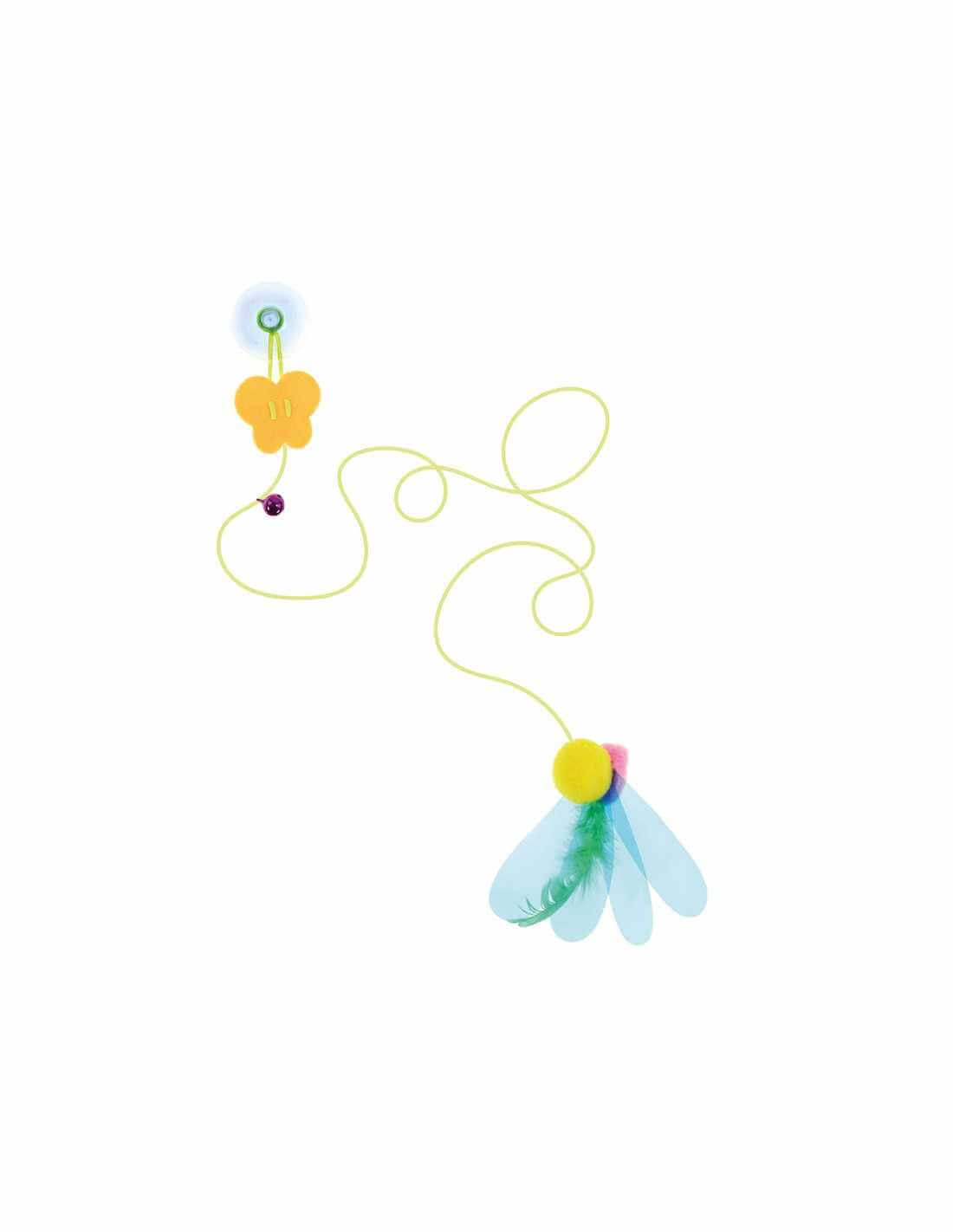 RECORD jucărie pentru pisici SPRING Ladybug Red
