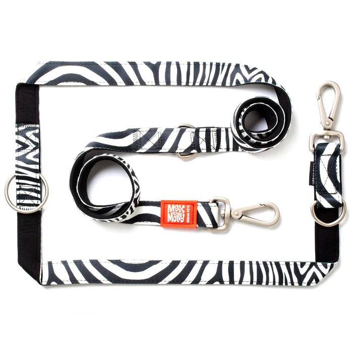 MAX & MOLLY Поводок Multi-Functional Zebra L