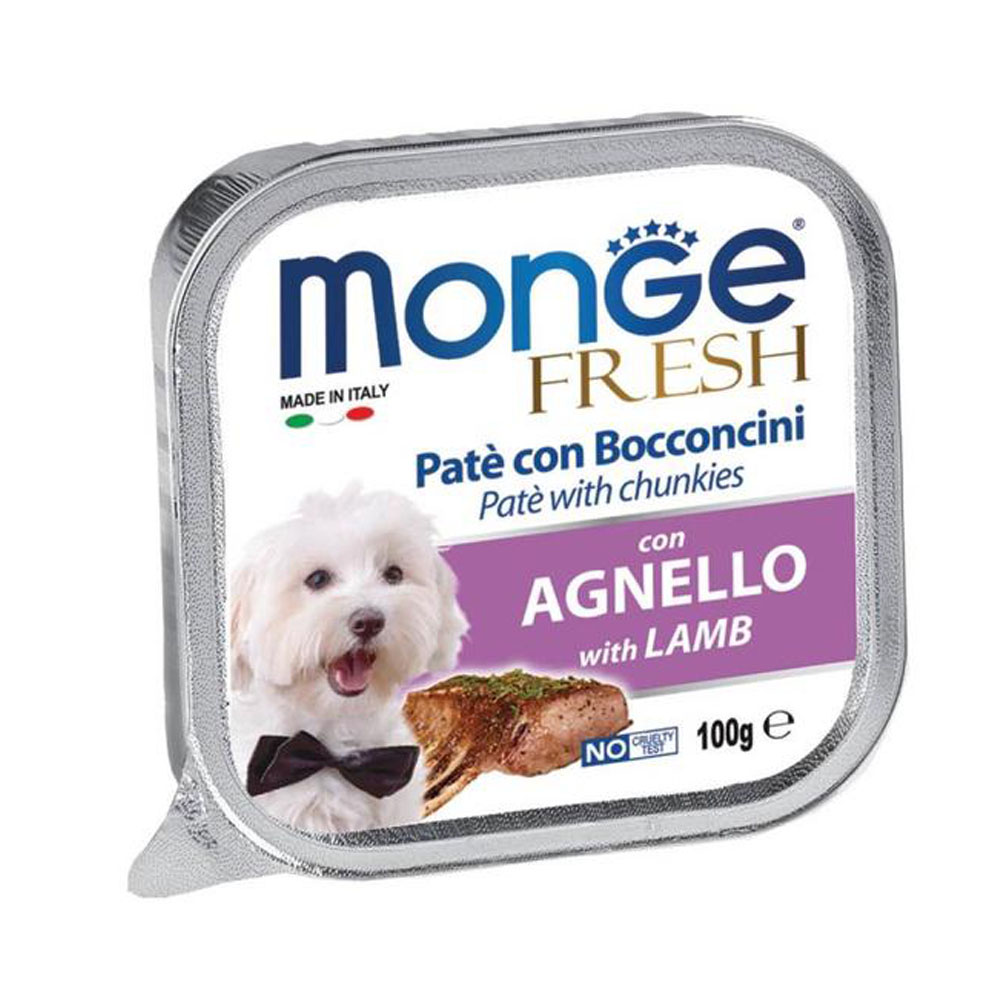 Cumpara  Hrană umedă pentru câini - MONGE DOG FRESH Pate and chunkies with lamb 1..