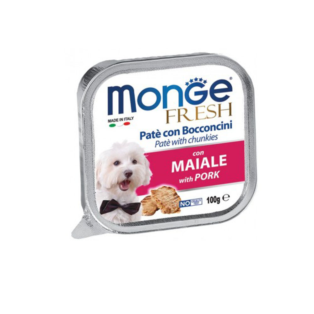 Cumpara  Hrană umedă pentru câini - MONGE DOG FRESH Pate and chunkies with pork 1..