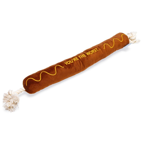 BEEZTEES плюшевевая игрушка для собак BBQ Sausage + Rope
