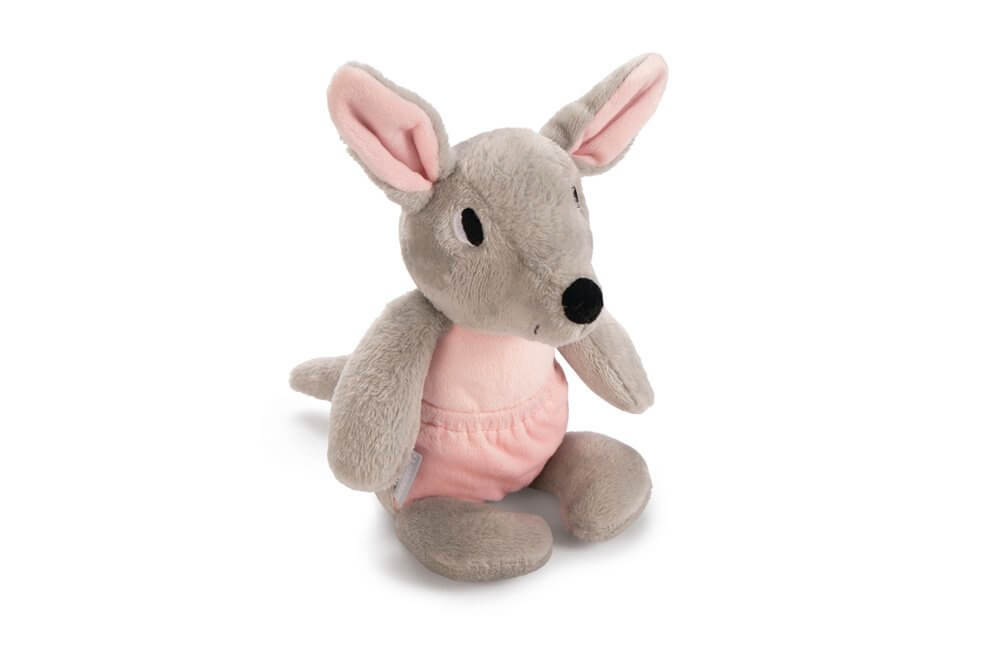 Cumpara  Jucării din pluș - BEEZTEES Jucăroe din pluș KANGAROO RAVI Grey ..