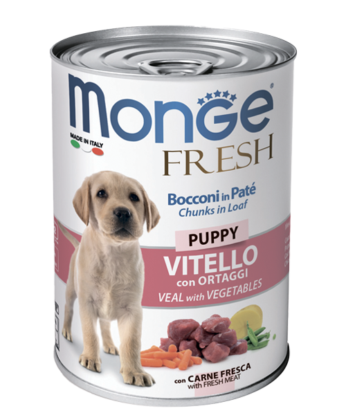 Cumpara  Hrană pentru câini - MONGE DOG FRESH PUPPY veal / veget. 400gr...
