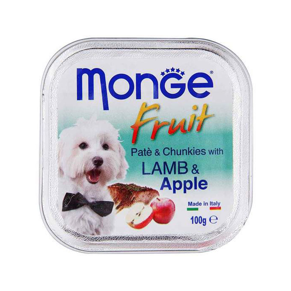 Cumpara  Hrană umedă pentru câini - MONGE DOG FRUIT LAMB/APPLE 100gr...