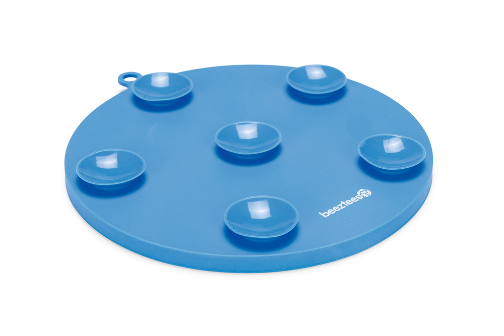 BZ силик. коврик для еды PIZZA Blue 18cm