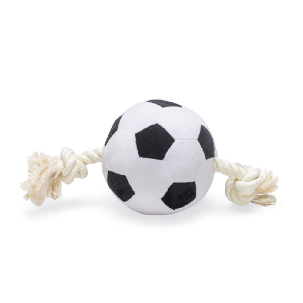 BEEZTEES плюшевая игрушка для собак FOOTBALL with Rope
