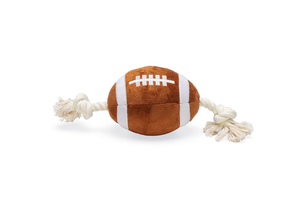 BZ плюшевая игрушка для собак RUGBYBALL with Rope 33см