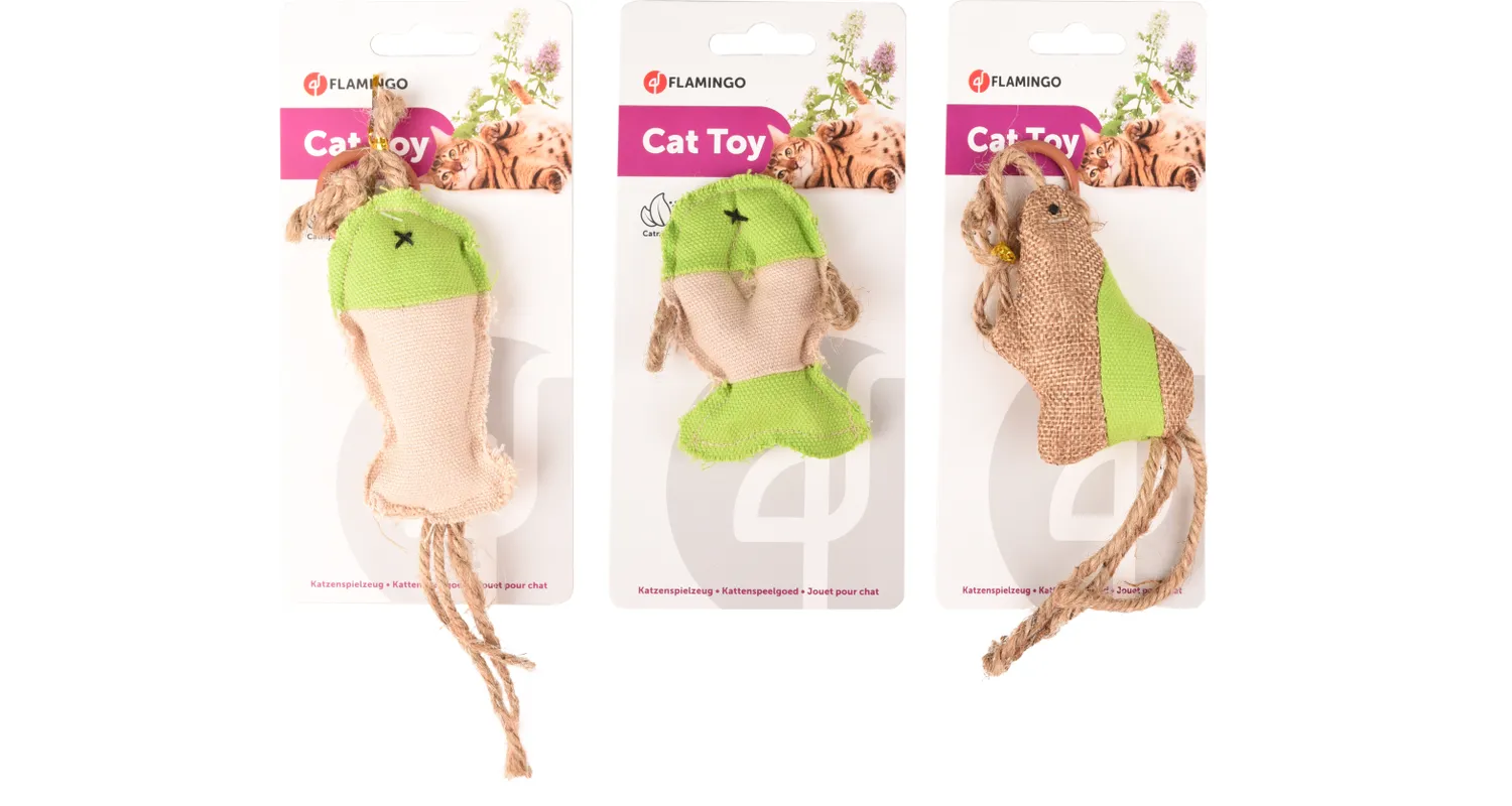 Flamingo игрушка для кошек NATURE TOY MIX
