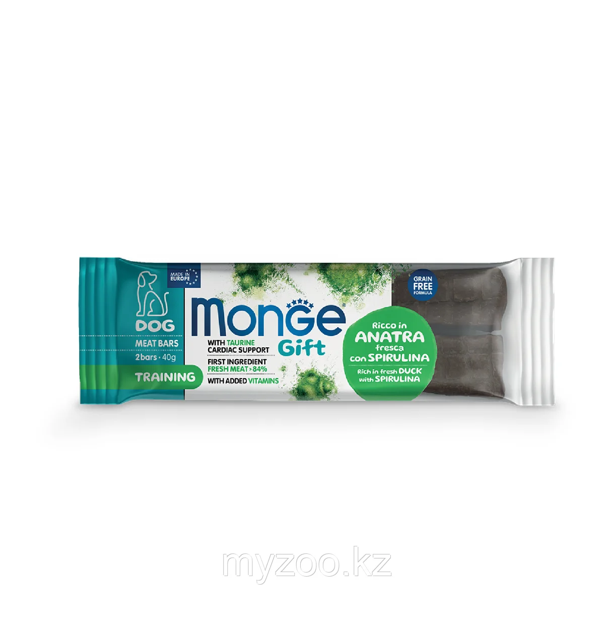 Cumpara  Tratamente - MONGEGIFT DOG MEATBARS TRAINING Duck/Spirulin..