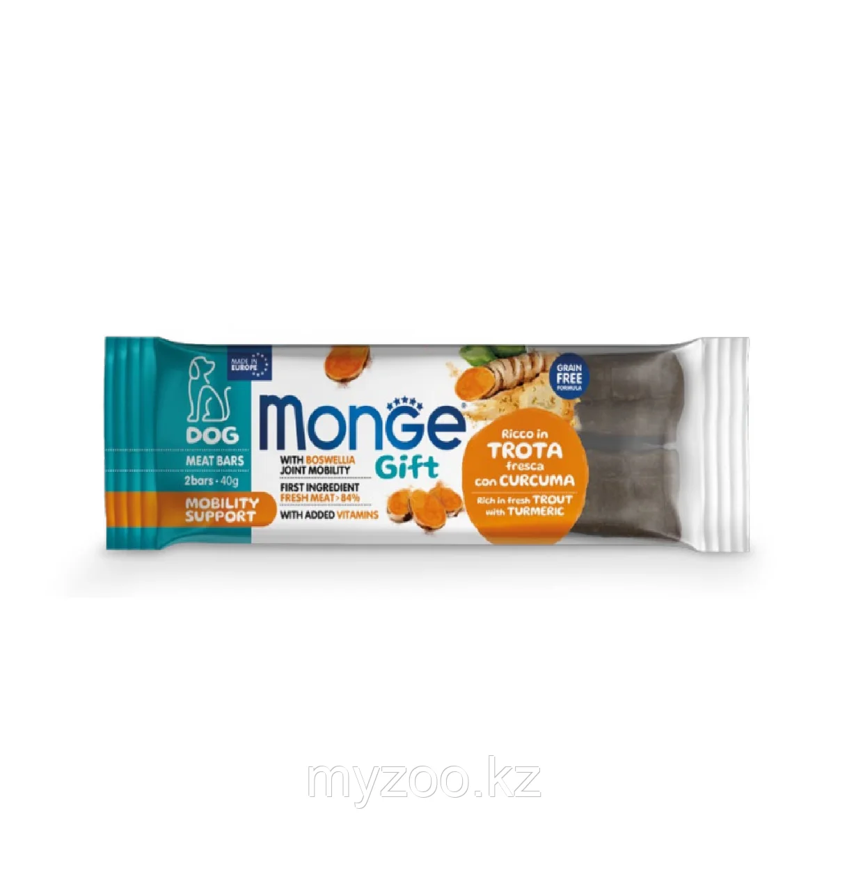 Cumpara  Carne și felii de mestecat - MONGEGIFT DOG MEATBARS MOBILITY Trout/Boswell..