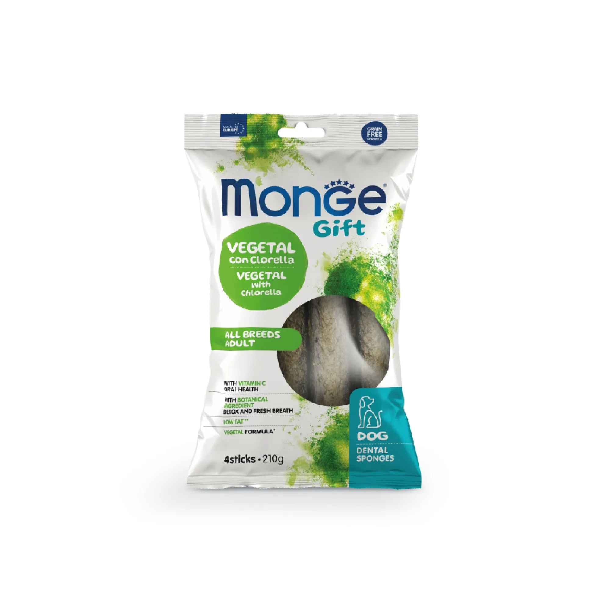 Cumpara  Tratamente - MONGEGIFT DOG DENTALSPONGES VEGETAL Chlorella..