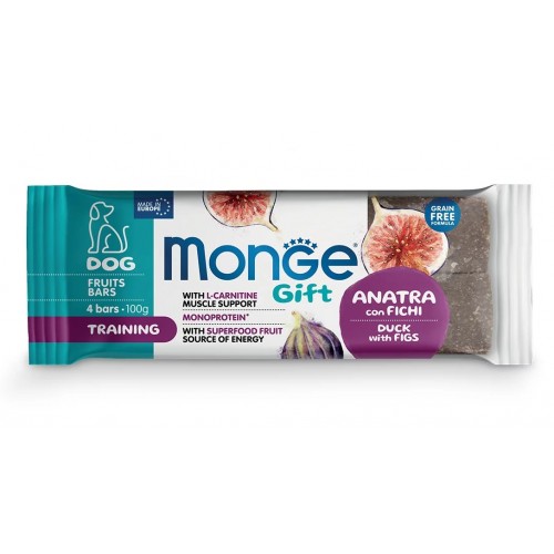 Cumpara  Tratamente - MONGEGIFT DOG FRUITBARS TRAINING Duck/Figs 10..