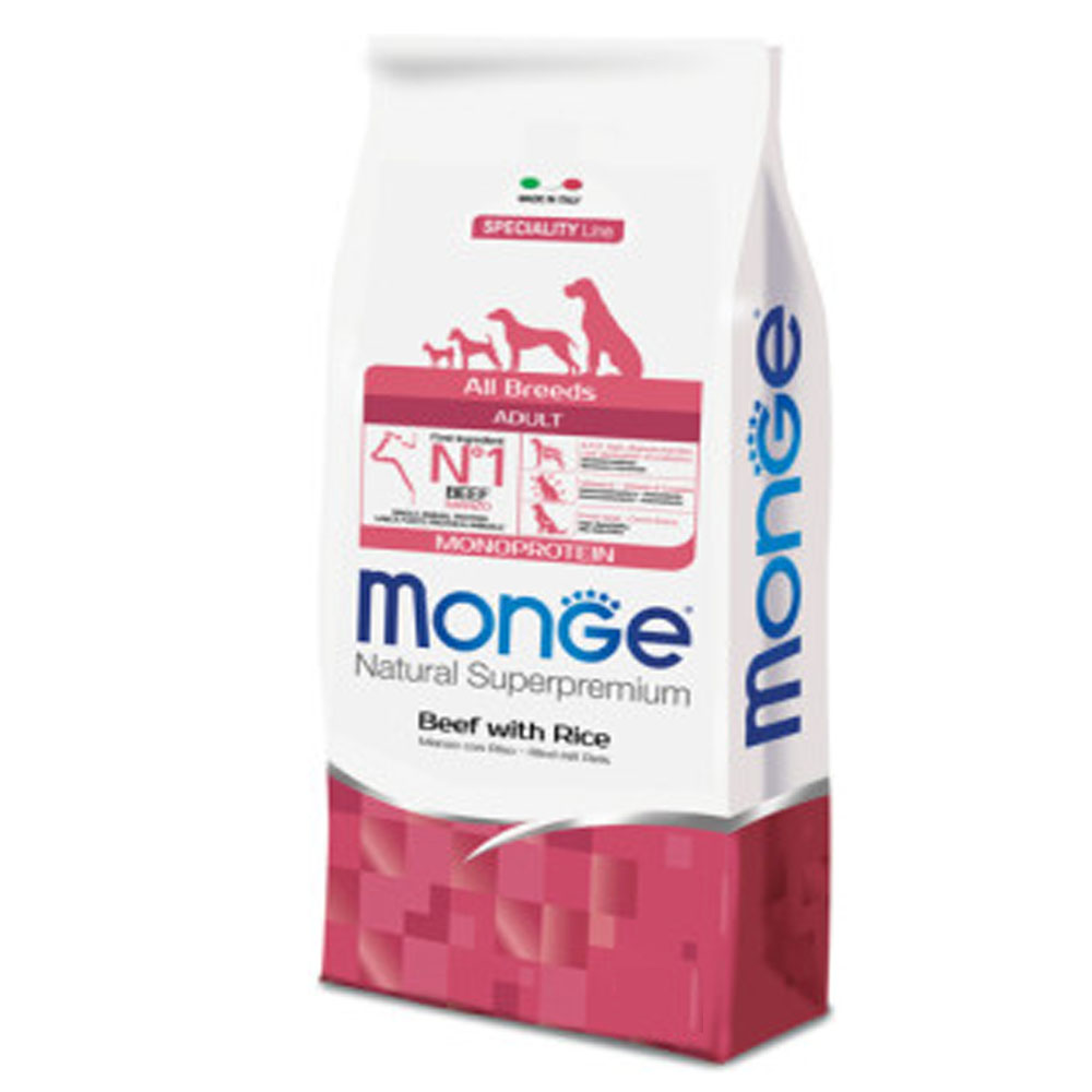 Cumpara  Hrană uscată - MONGE DRY DOG ALL BREED ADULT MONOPROTEIN BEE..