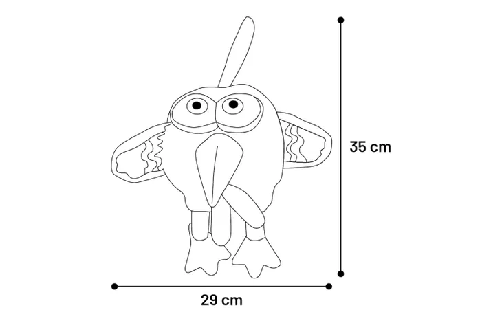 Flamingo Игрушка плюшевая EYA CHICKEN Brown 35cm