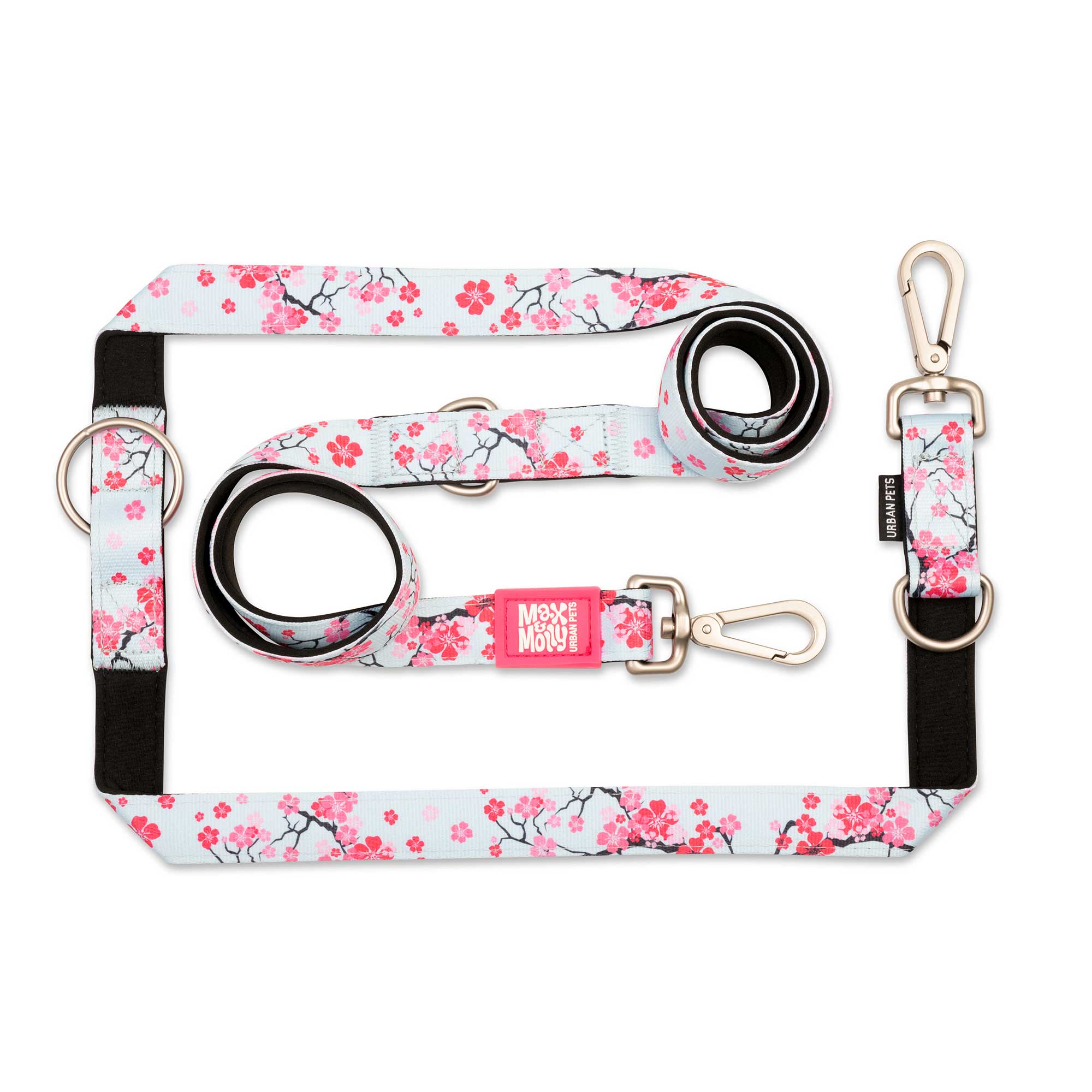 MAX & MOLLY Поводок Multi-Functional Cherry Bloom S