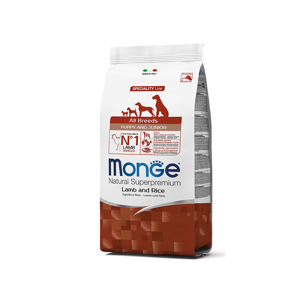 Cumpara  Hrană uscată - MONGE DRY DOG ALL BREED PUPPY Lamb/Rice 800g..