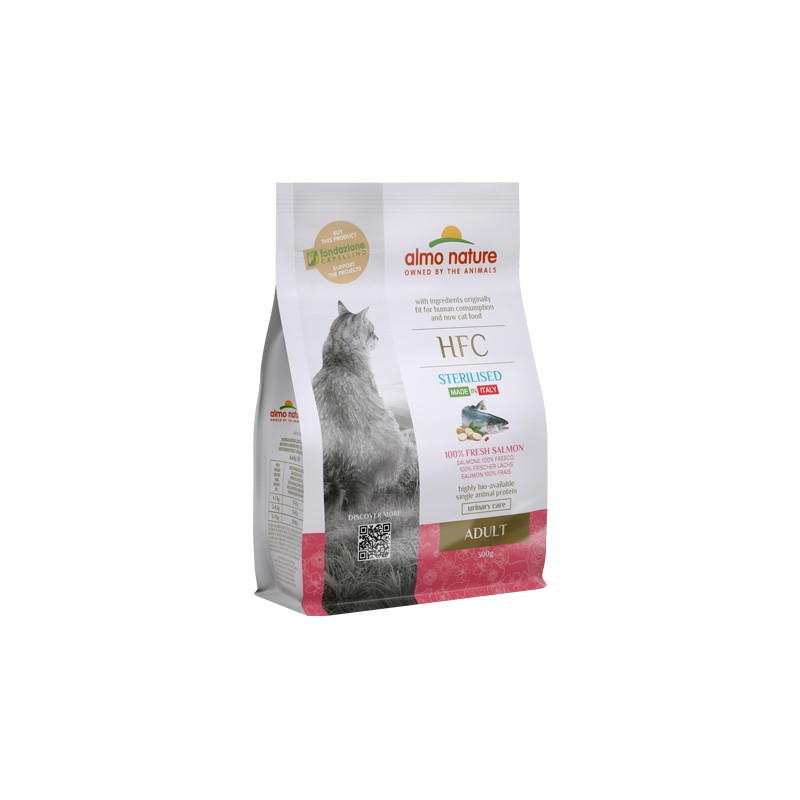 Купить  Сухой корм - ALMO NATURE DRY Cat HFC Adult Sterilized Salm..