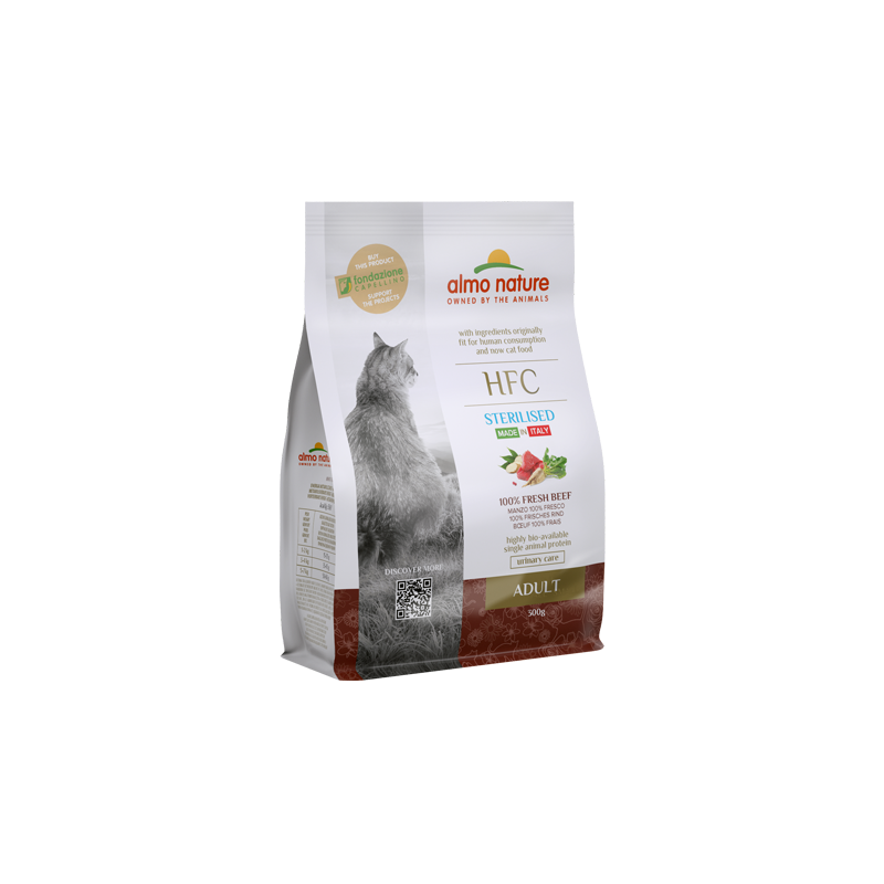 Купить  Сухой корм - ALMO NATURE DRY Cat HFC Adult Sterilized Beef..