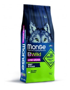 Cumpara  Hrană uscată - MONGE DRY DOG BWILD LG ADULT Boar 12kg..