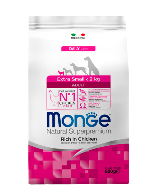 MONGE DRY DOG EX. SMALL ADULT 800gr.