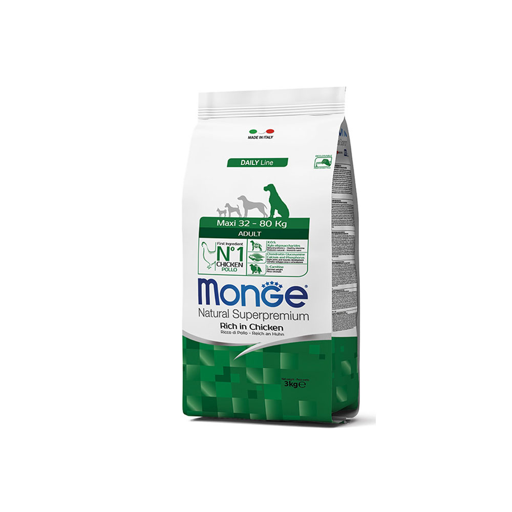 Cumpara  Hrană uscată - MONGE DRY DOG MAXI ADULT 3kg..