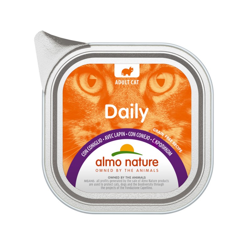 Cumpara  Pentru pisici - ALMO NATURE Cat DAILY Alu Rabbit 100g..