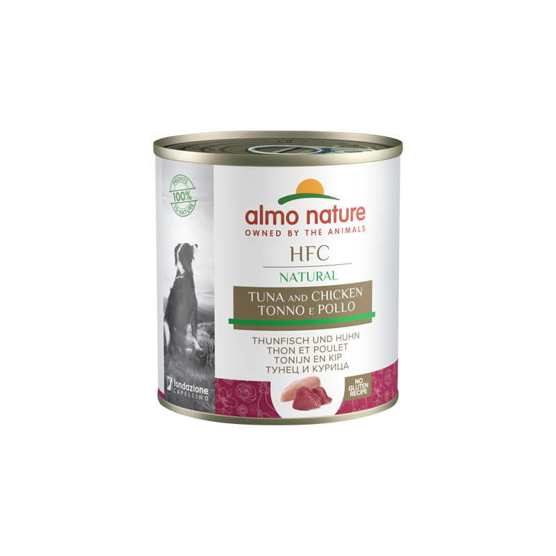 ALMO NATURE Dog HFC Can Natural Tuna and Chicken 290g