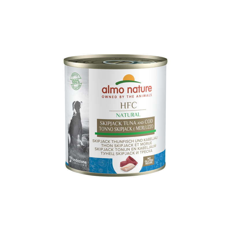 ALMO NATURE Dog HFC Can Natural Skip Jack Tuna and Cod 290g