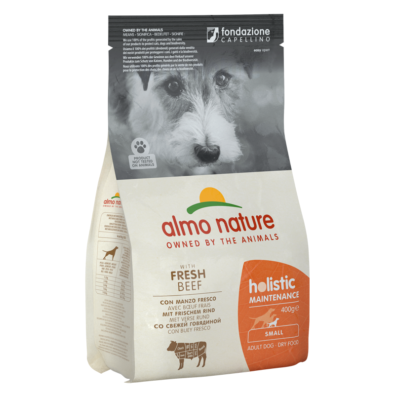 Cumpara  Hrană uscată - ALMO NATURE DRY Dog HOLISTIC XS-S Beef 400g..