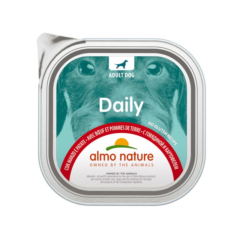 Cumpara  Hrană umedă pentru câini - ALMO NATURE Dog DAILY Alu Beef with Potatoes ..