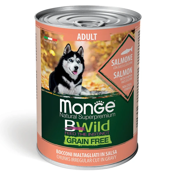Cumpara  Hrană pentru câini - MONGE DOG BWILD ADULT Salmon/Pumpkin/Zucchini..