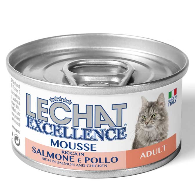 Cumpara  Pentru pisici - LECHAT EXC. MOUSSE ADULT SALMON/CHICKEN 85gr...