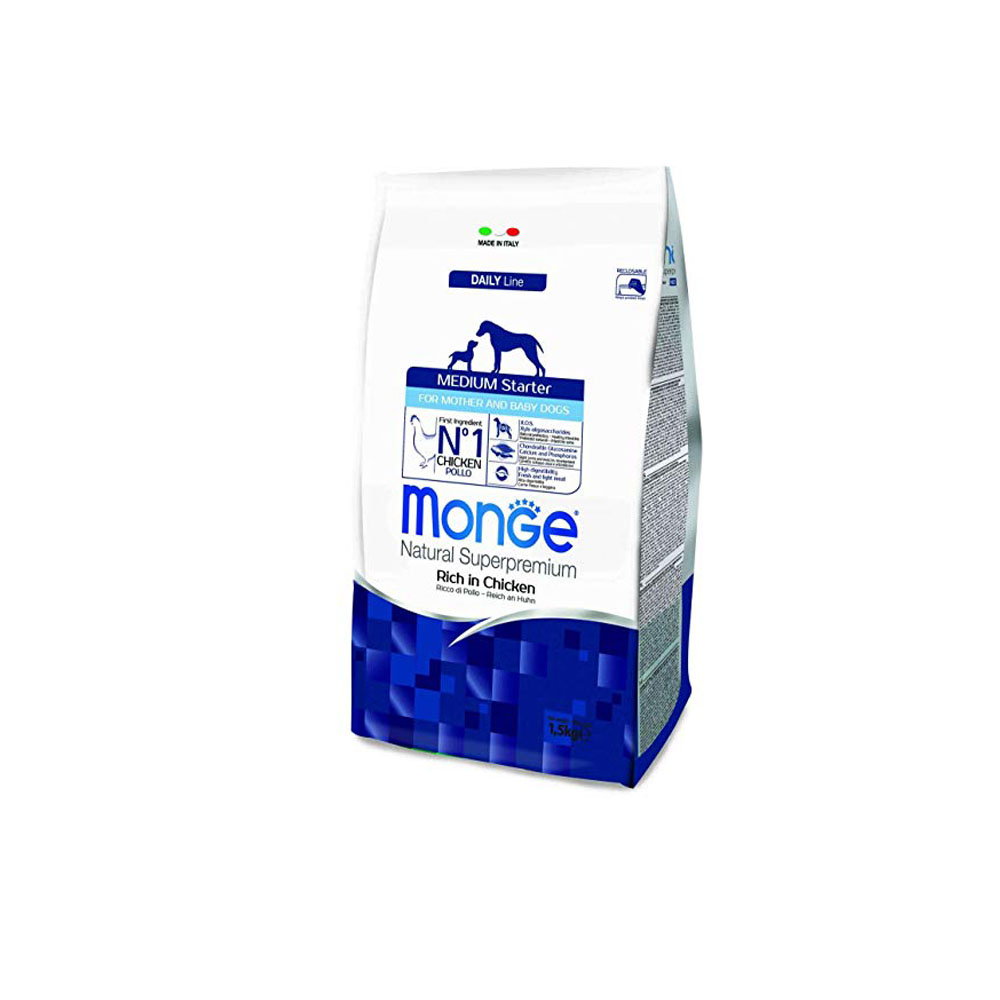 MONGE DRY DOG MEDIUM STARTER 1.5kg