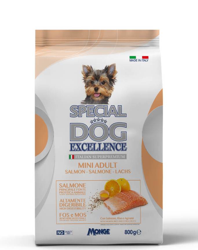 Cumpara  Hrană uscată - SPECIAL DOG DRY EXC. MINI ADULT SALMON 800g..