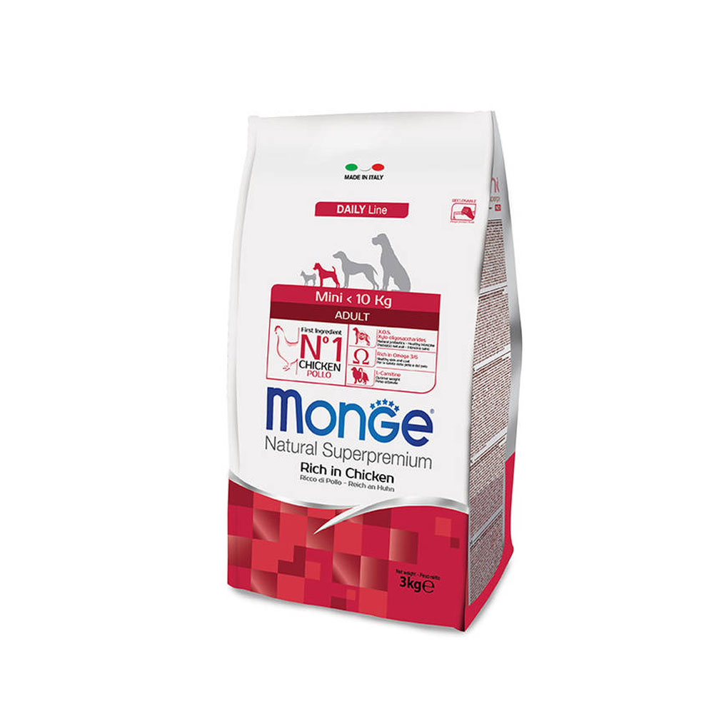 Cumpara  Hrană uscată - MONGE DRY DOG MINI ADULT 3kg..