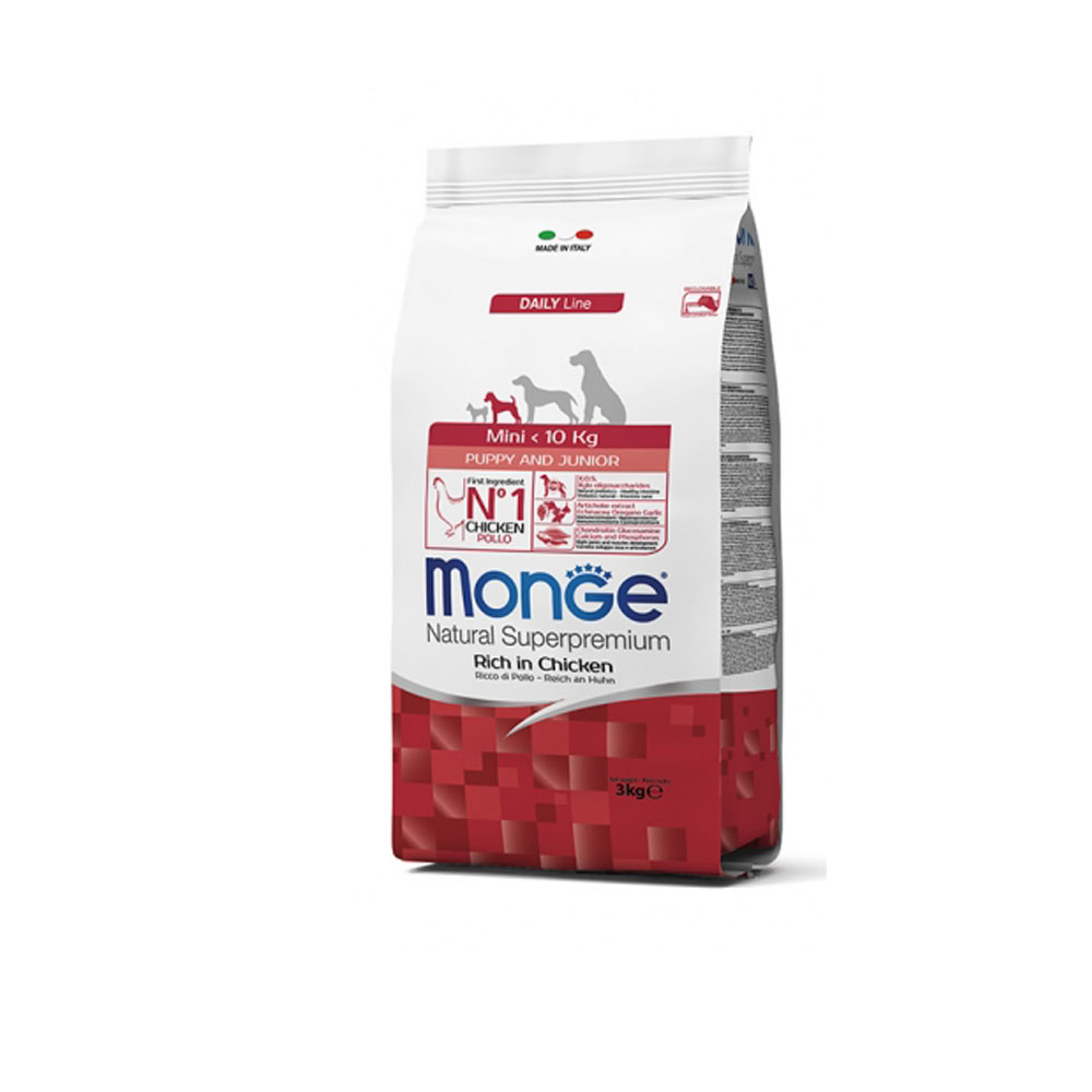 Cumpara  Hrană uscată - MONGE DRY DOG MINI PUPPY JUNIOR  Chicken 3kg..