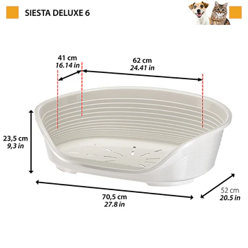 FERPLAST Лежак SIESTA DELUXE 6 Grey