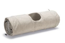 Tunel de joacă dublu BEEZTEES RIBBER L GRI 75x25cm