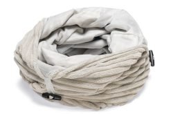 Tunel de joacă dublu BEEZTEES RIBBER L GRI 75x25cm