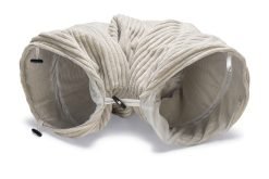 Tunel de joacă dublu BEEZTEES RIBBER L GRI 75x25cm