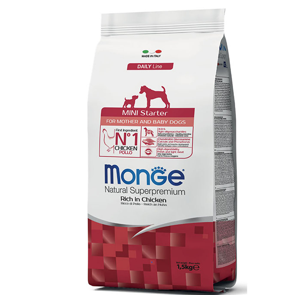 Cumpara  Hrană uscată - MONGE DRY DOG MINI STARTER 1,5kg..