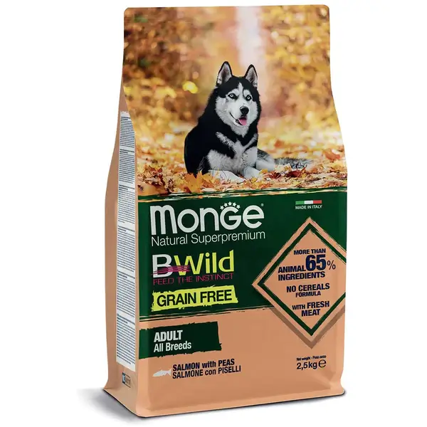 MONGE DRY BWILD Grain Free ADULT Sa..