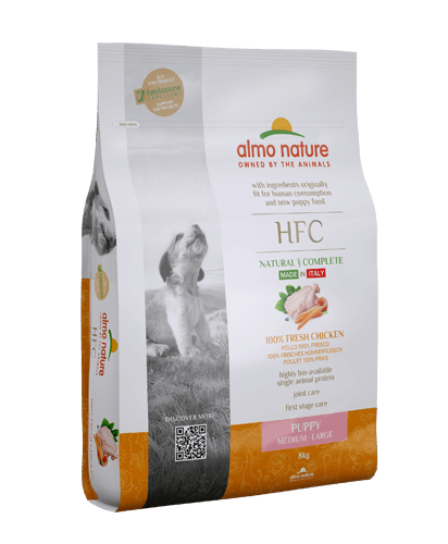 Cumpara  Hrană uscată - ALMO NATURE Dog HFC M-L Puppy Chicken 8kg..