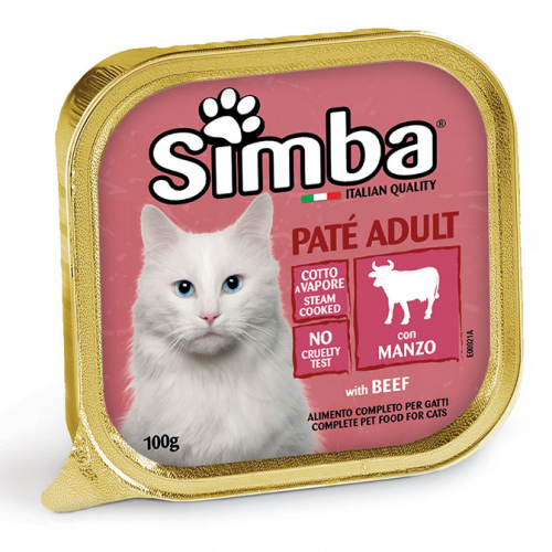 Cumpara  Pentru pisici - SIMBA CAT Pate with meat (beef) 100gr...