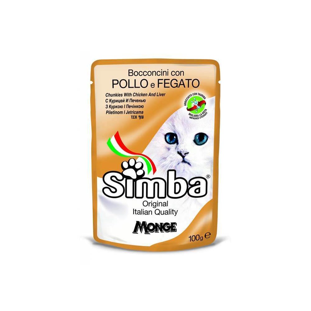 Cumpara  Hrană umedă - SIMBA CAT Pouches with chicken and liver 100g..